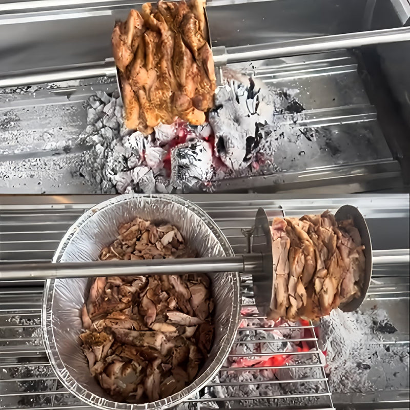 1200mm BBQ Spit Roaster | The Minion | Charcoal with soulvlaki cooking