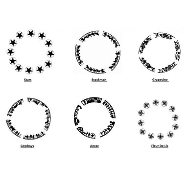 BBQ Grill and Fire Pit showing the 6 different designs available