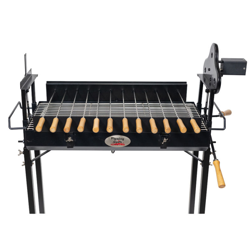 BBQ Spit Roaster | Cyprus | Flaming Coals without the spit attached