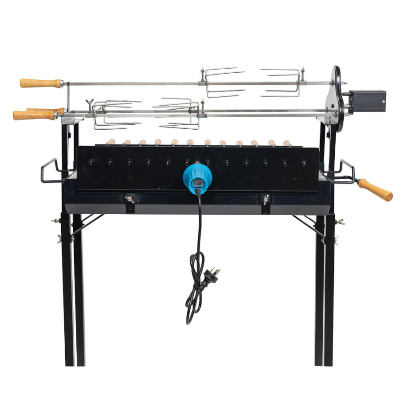 BBQ Spit Roaster | Cyprus | Flaming Coals showing the back with the power cord