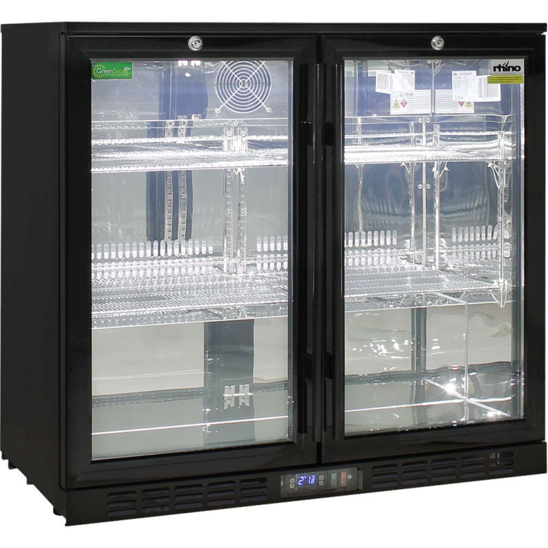 Bar Fridge | 2 Door Alfresco | Rhino SG2H doors closed and empty