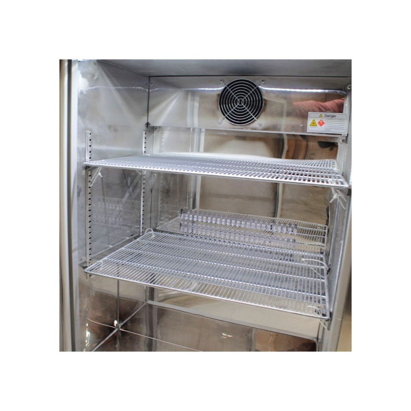 Bar Fridge | Single Door Alfresco | Rhino Solid Door door open showing fan and shelving