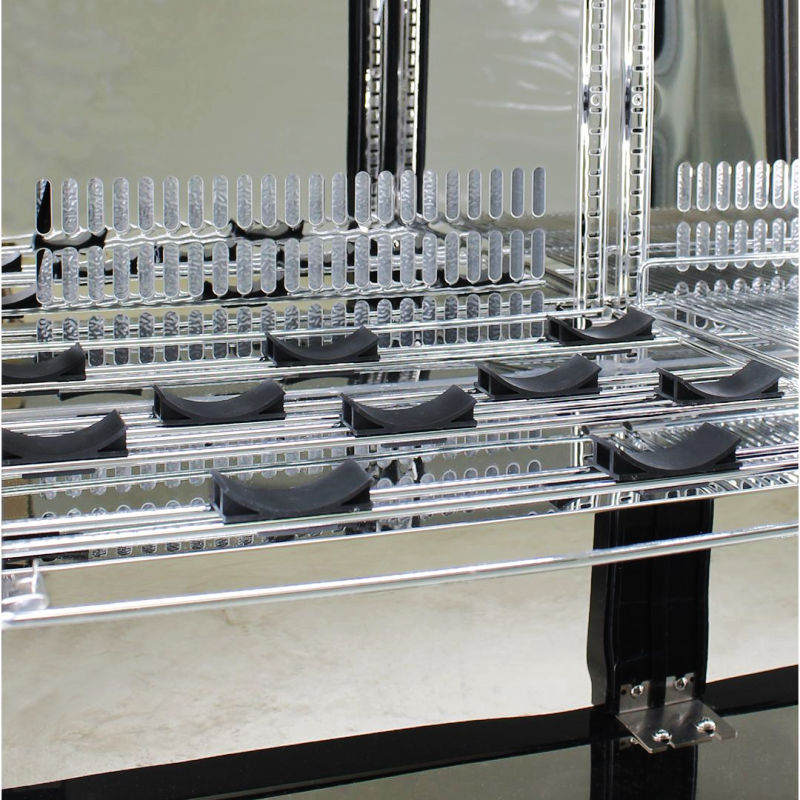Bar Fridge | Solid 2 Door Alfresco | Rhino Stainless Steel close up of wine shelves