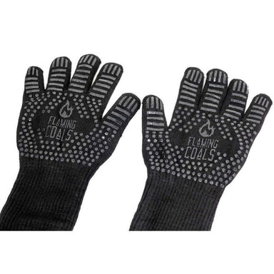 Heat Resistant Gloves | close up view of both gloves on white background