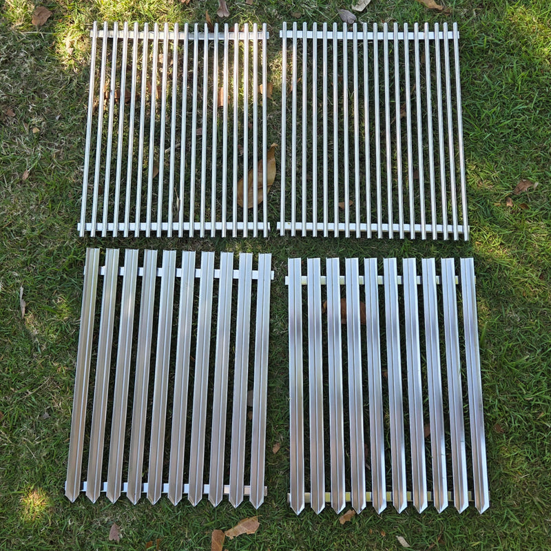 Replacement V-grate & BBQ Rod Grills for OLA Grills Parrilla Argentine showing the v grate and rod together