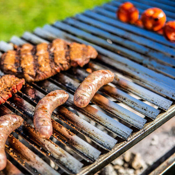 Parrilla BBQ Grill | Argentine | Asado Small | No Base with food cooking