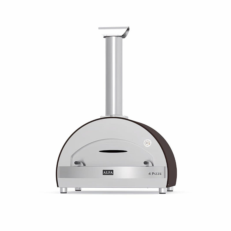 Wood Fired Pizza Oven | Alfa 4 Pizze front right close up view on white background