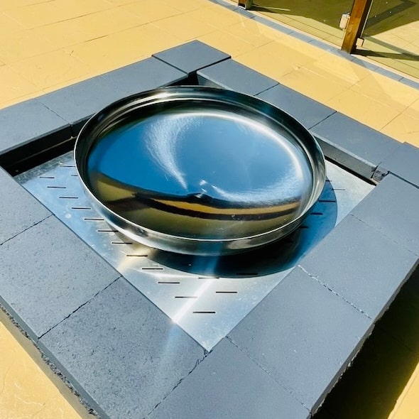 Outdoor Fire Pit Bundle | Cauldron Hearth with Grill | Stainless Steel deep bowl built in