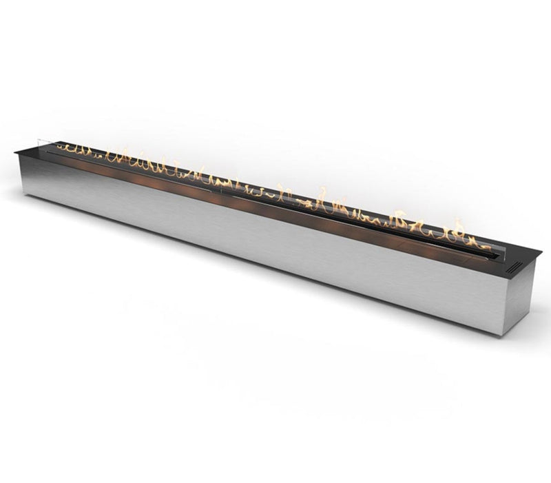 FLA4 BEV Bio Ethanol Fireplace Insert | Indoor showing the 2.4 m long unit