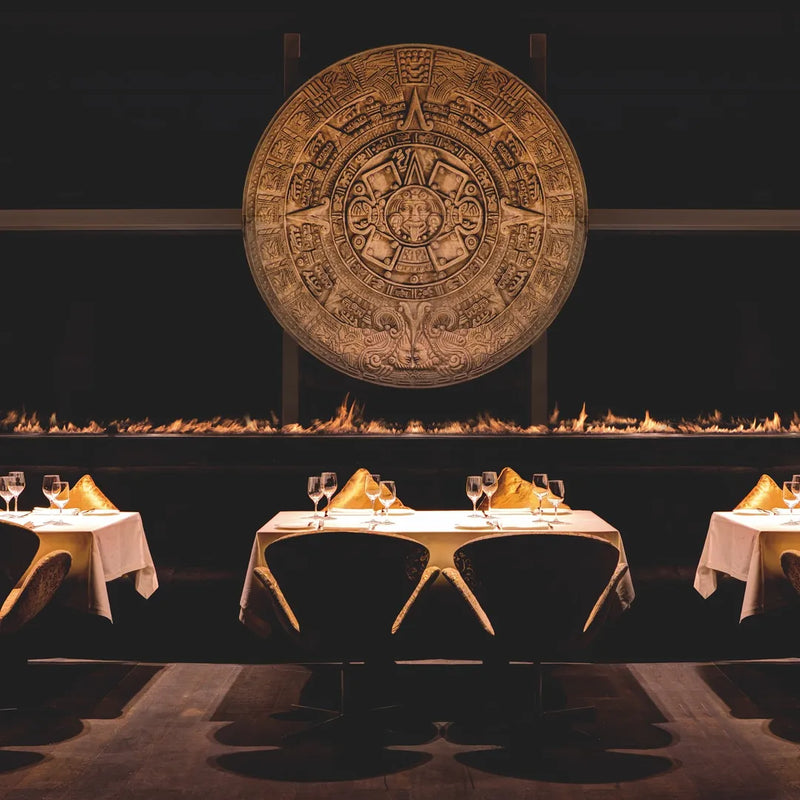 FLA4 BEV Bio Ethanol Fireplace Insert | Indoor showing a 2.4 m unit in a restaraunt setting