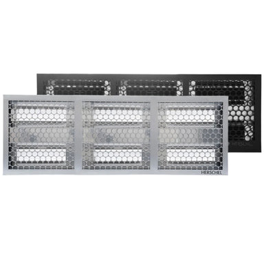 Infrared Heater | Electric | Industrial | Herschel Power showing the medium units in silver and black