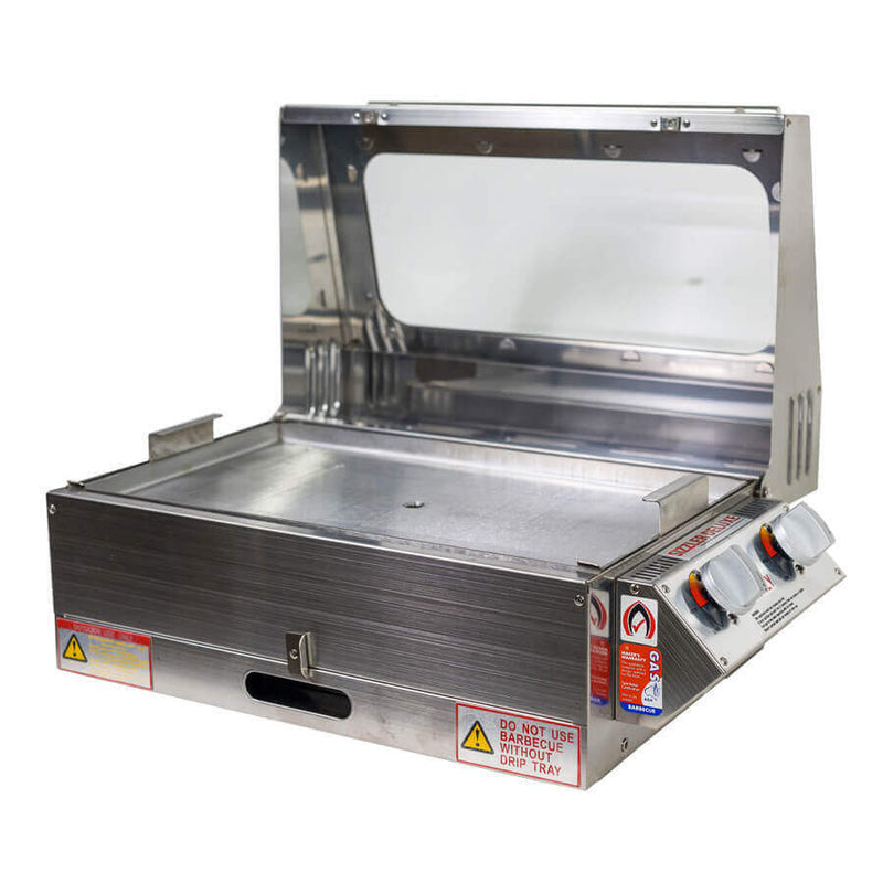 Portable BBQ Grill | Caravan | Sizzler Deluxe close up view