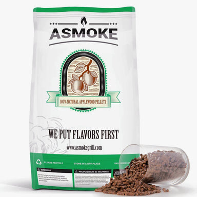 view of 9.5kg bag of applewood pellets