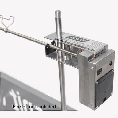 Products Auspit Portable Compact Camping Spit Rotisserie motor close up