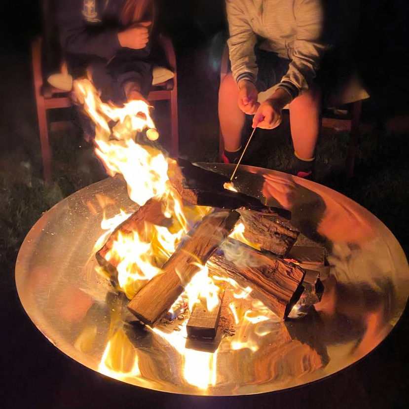 Stainless Steel fire pit cover photo for the ultimate guide to Fire Pits