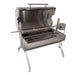 1000 mm Charcoal & Gas Dual Fuel BBQ Spit Roaster side view with hood open