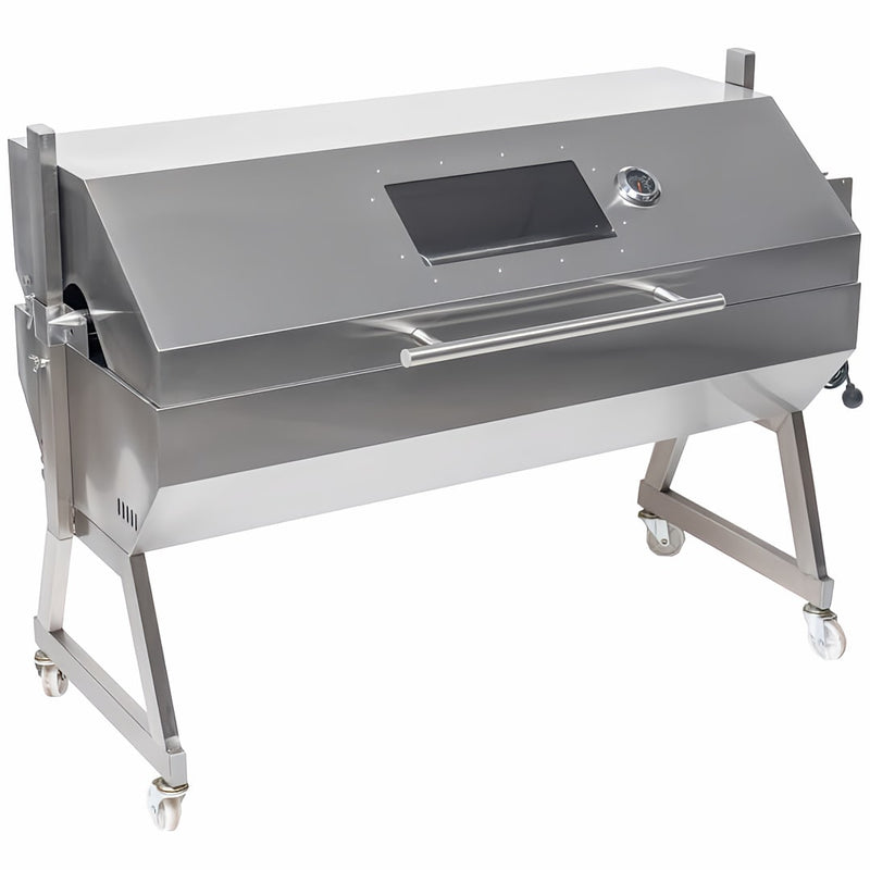 1200 mm Hooded Spartan BBQ Spit Roaster Rotisserie with the hood closed