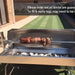 1200 mm Spartan BBQ Spit Roaster Rotisserie showing roast meats cooking'