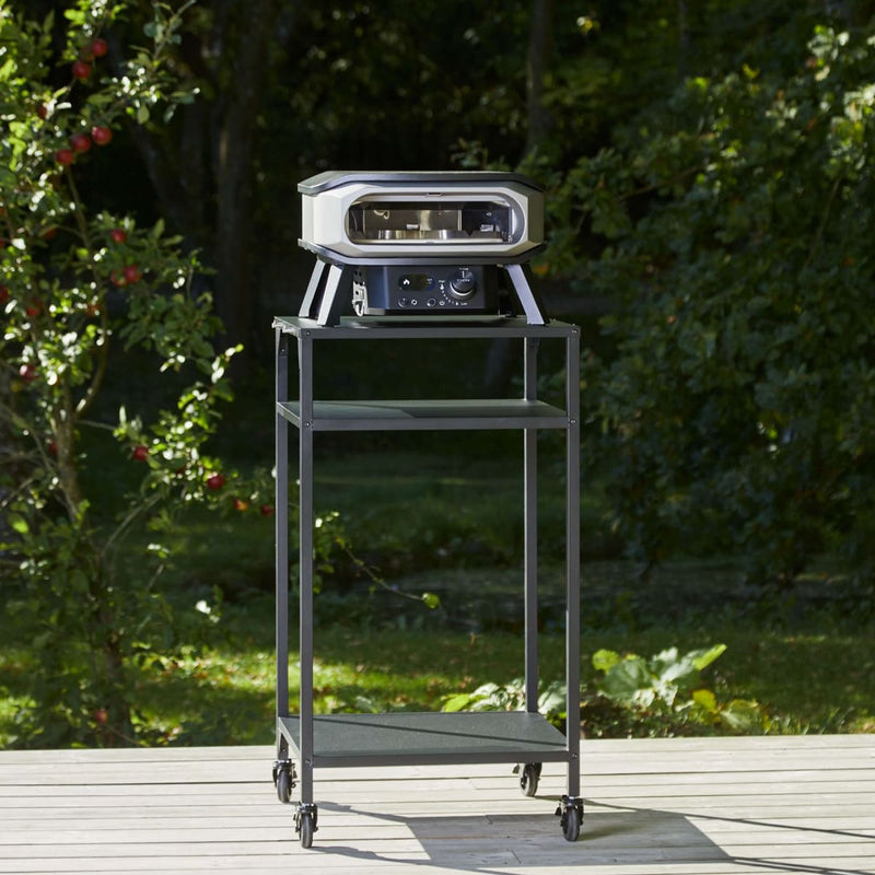 Gas Pizza Oven | Rotating Stone | 13 or 17 Inch | Cozze on work bench