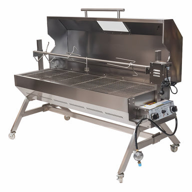 1500 mm Charcoal & Gas Dual Fuel BBQ Spit Roaster full view product image