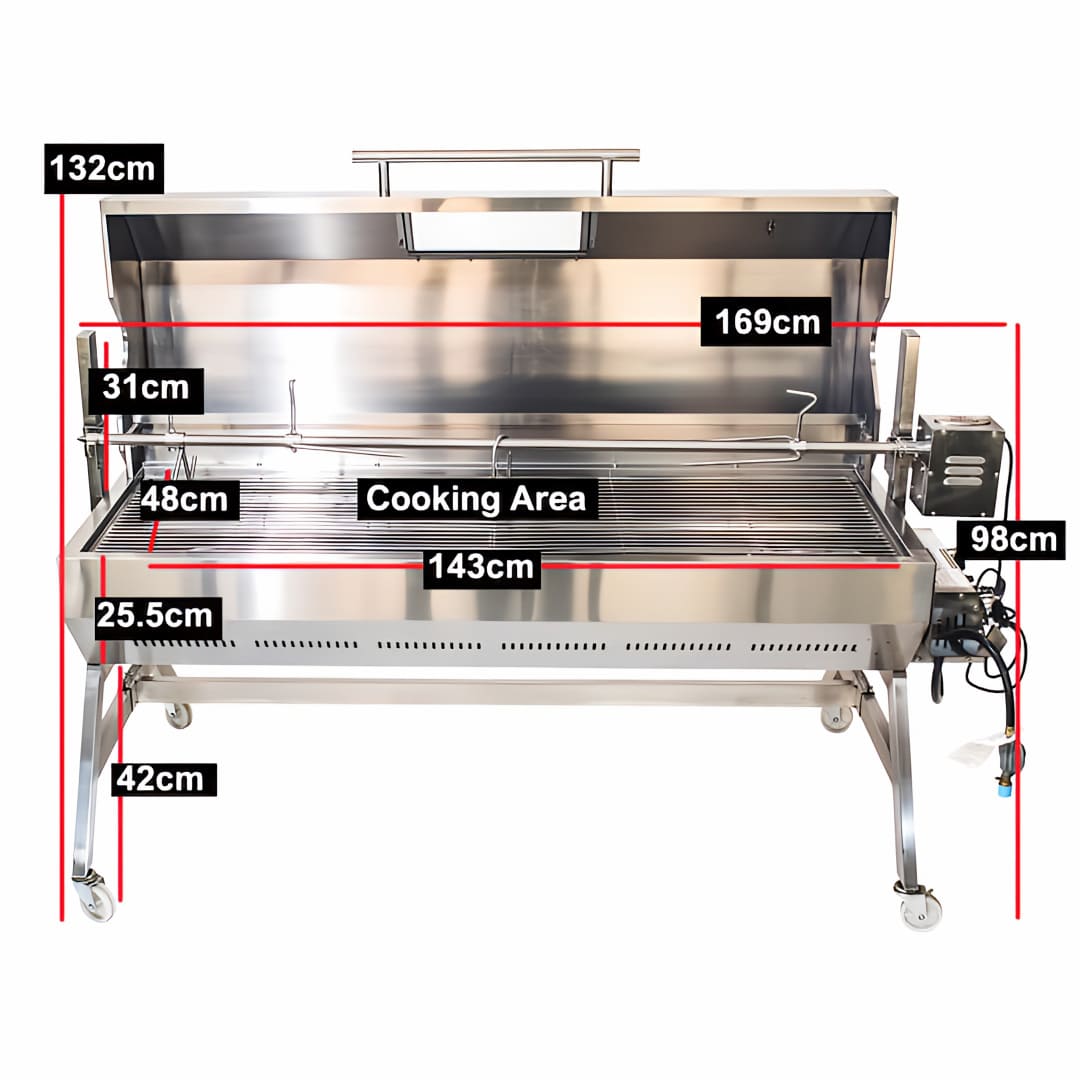 Gas spit clearance roaster