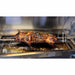 1500 mm Charcoal & Gas Dual Fuel BBQ Spit Roaster showing a pig fully cooked and ready to carve