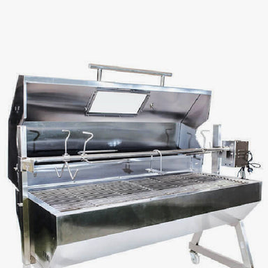 1500 mm Spit Rotisserie Roaster for Hire | Hooded showing the accessories