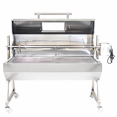 1500mm BBQ Spit Rotisserie | Hooded Spartan front view of the whole product