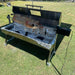 1500mm BBQ Spit Rotisserie | Hooded Spartan with a whole pig on skewer ready to cook