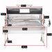 1500mm BBQ Spit Rotisserie | Hooded Spartan showing the units full dimensions