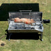 1500mm BBQ Spit Rotisserie | Hooded Spartan with a whole pig on skewer just about to start cooking