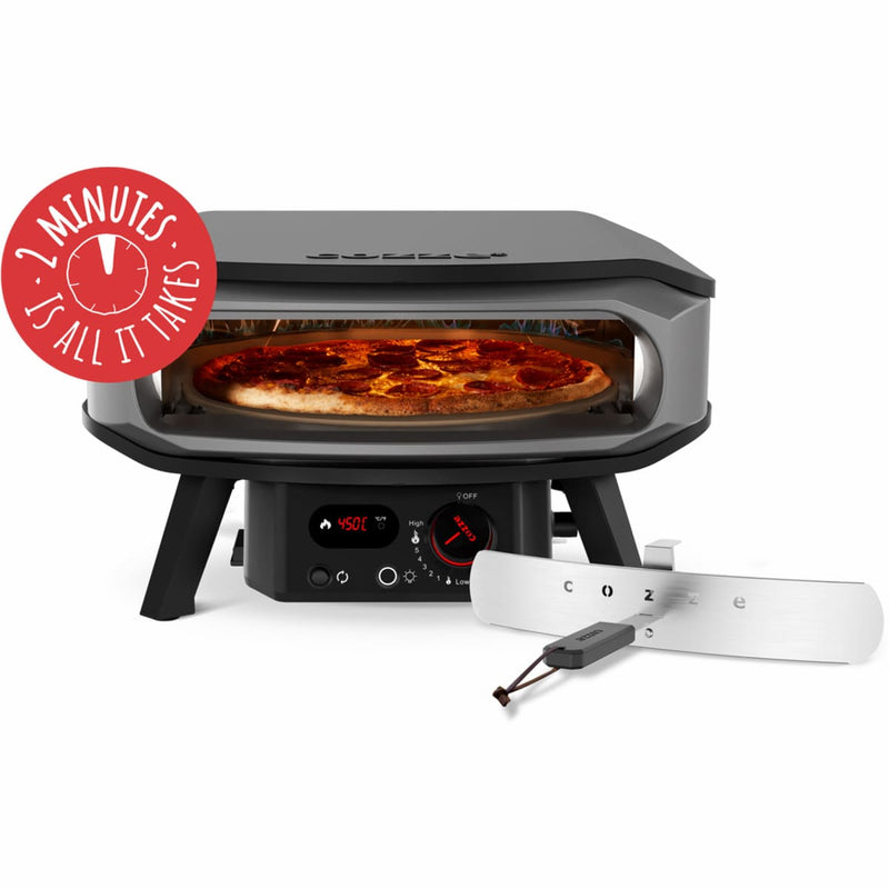 Gas Pizza Oven | Rotating Stone | 13 or 17 Inch | Cozze 2 min cook 13 inch