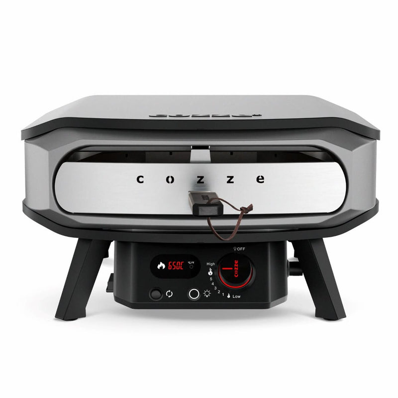 Gas Pizza Oven | Rotating Stone | 13 or 17 Inch | Cozze with the door closed