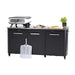 1800 mm Three Door Outdoor Kitchen | Modular | Cozze with pizza oven and accessories