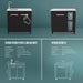 900 mm Outdoor Cabinet With Sink | Modular showing dimensions