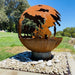 Outdoor Globe Fire Pits | World | ANZAC | Death Star | Leaf anzac close up