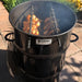 Pit Barrel Smoker & Cooker top view of barrel smoker with chicken hanging