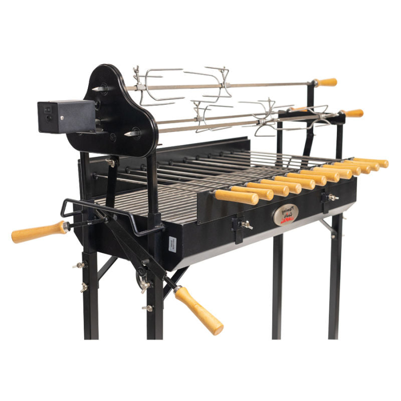 BBQ Spit Roaster | Cyprus | Flaming Coals angled view product image