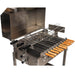 BBQ Spit Roaster | Hooded Cyprus side view with hood open