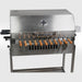 BBQ Spit Roaster | Hooded Cyprus showing the hood closed with the thermometer