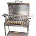 BBQ Spit Roaster | Hooded Cyprus with hood oepn and grill showing