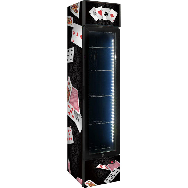 Bar Fridge | 160 Litre Cool Gift Ideas Playing cards design full view on white background