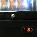 Bar Fridge | 160 Litre close up view of glass and temp gauge