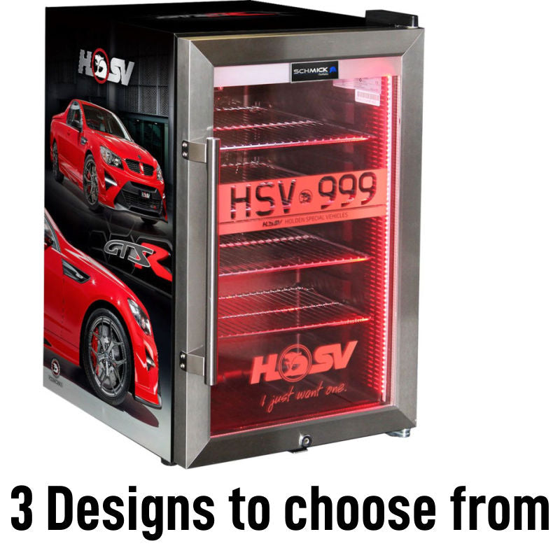 Bar Fridge | 70 Litre Holden Branded with writing saying 3 designs to choose from