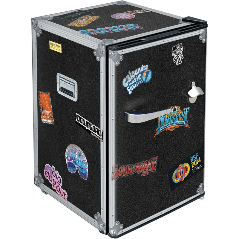 Bar Fridge | 70 Litre Retro Roadie case design, front left full view