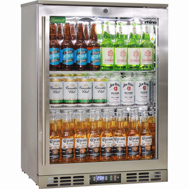 Bar Fridge | 129 Litre Alfresco right hinged and full of drinks