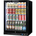 Bar Fridge | 164 Litre Alfresco black left hinged full of beers