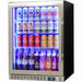 Bar Fridge | 164 Litre Alfresco door closed with blue LED lights on