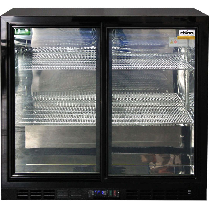 Bar Fridge | Rhino 2 Door | Energy Efficient LG Motor front view doors closed empty