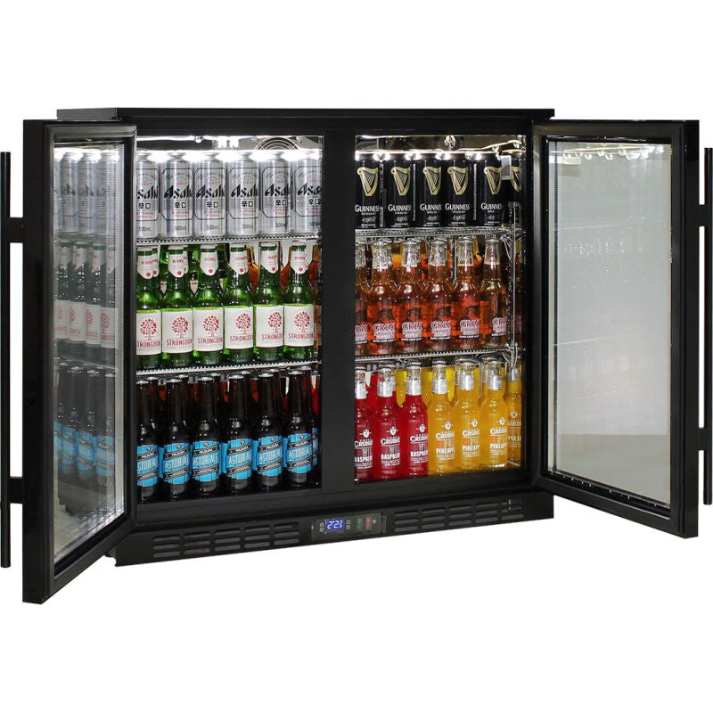 Bar Fridge | 2 Door Alfresco | Rhino SG2H doors open and full of drinks